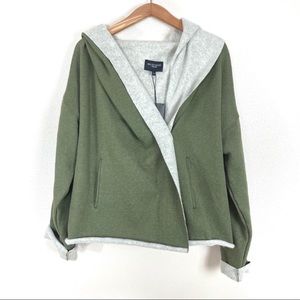 Walter Baker Stephanie Jacket Olive Green Hooded Wrap Oversize Women’s Sz XL NEW